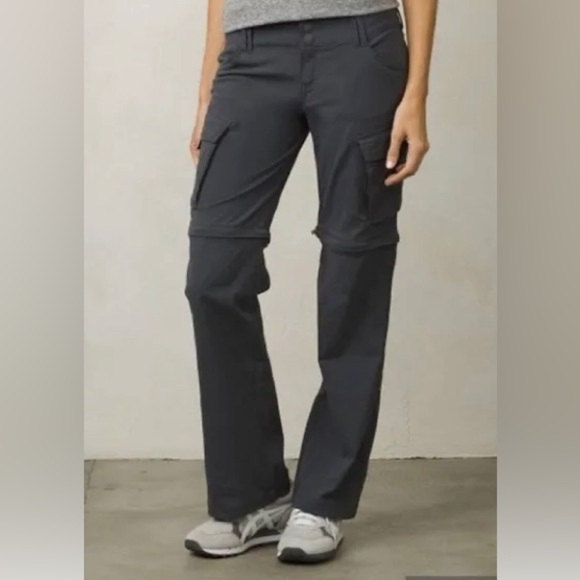 PRANA Sz 14 Summit Convertible Bermuda Length Shorts Cargo Style Pockets Pants - Picture 1 of 15